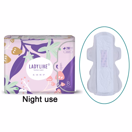 Assorbente sanitario notturno all'ingrosso biodegradabile ecologico